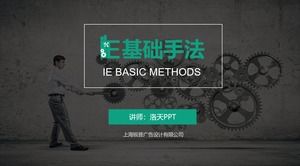 Metode dasar IE untuk industri ppt template industri-datar dan indah
