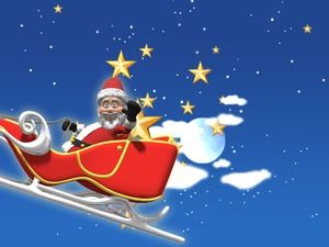 Święty Mikołaj pozdrowienia kreskówka Boże Narodzenie szablon ppt