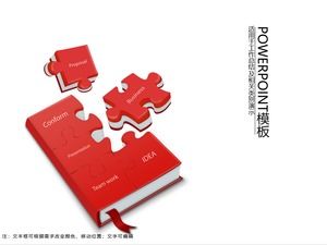 Książka puzzle kreatywne prace biznesowe podsumowanie raportu szablon ppt