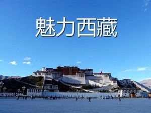 西藏風光特色介紹旅行ppt模板