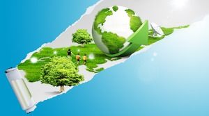 Temă verde de protecție a mediului pământ iarbă raport corporativ șablon ppt
