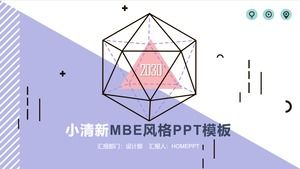 Фиолетовый креативный MBE многоугольник PPT шаблон