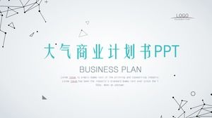 具有简单虚线背景的商业融资计划的PPT模板