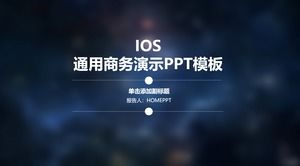 Template PPT bisnis universal gaya iOS biru