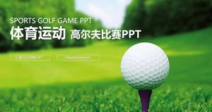 Modèle PPT de terrain de golf frais vert
