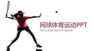 Modelo de PPT de jogador de tênis simples