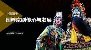 Modèle PPT d'héritage et de développement de l'opéra national de Pékin