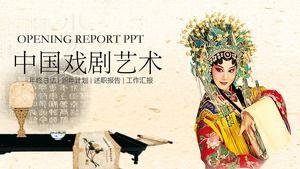 Modello PPT di arte cinese dell'opera