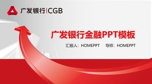 Șablon PPB Guangfa Bank cu fundal săgeată solid roșu