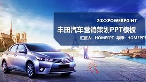 Plantilla PPT del plan de marketing de ventas de automóviles Toyota