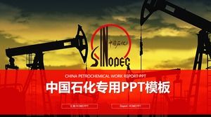 Sinopec PPT-Schablone mit Ölextraktorhintergrund