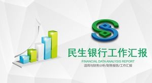 Modelo de PPT de relatório de análise financeira verde Minsheng Bank