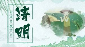 중국 전통 축제 : Qingming Festival PPT 템플릿