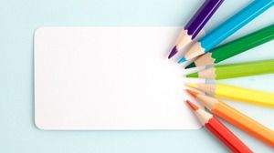 Yedi renk kalem slayt arka plan resimleri