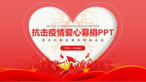 Salgına karşı aşk bağış toplama kampanyasının PPT şablonu