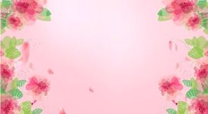 Imagens de fundo do PPT duas lindas flores em aquarela rosa