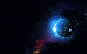Blaues schönes Planetenuniversum PPT Hintergrundbild