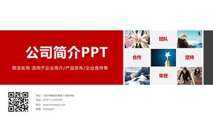 Modello PPT rosso semplice profilo aziendale