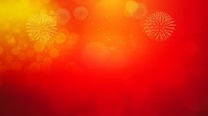 Drei rote Feuerwerk Neujahr PPT Hintergrundbilder
