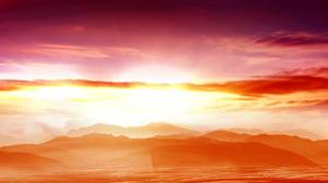 Image d'arrière-plan PPT des montagnes du lever du soleil