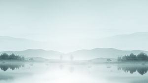Image d'arrière-plan PPT d'élégantes montagnes et lacs