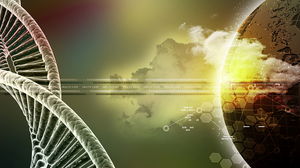 Obraz tła PPT łańcucha DNA nauk przyrodniczych