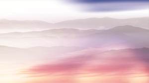 ピンクの美しい山々PPT背景画像