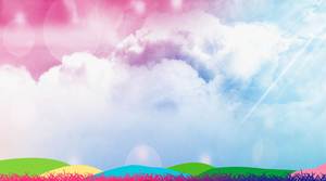 色とりどりの雲の美しいスライドの背景画像