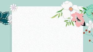 Hand painted flower PPT border background picture