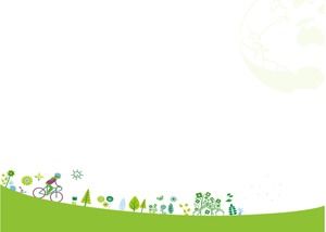 Duas imagens de fundo verde dos desenhos animados tema ambiental slide
