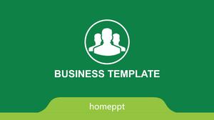 Modello PPT verde semplice profilo aziendale piatto
