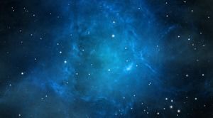 Красивое голубое звездное небо PowerPoint фоновая картинка