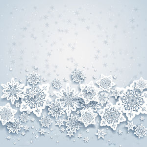 一套白色的雪花藝術PPT背景圖片