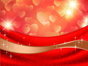Image de fond PPT motif coeur rouge