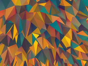 Color pirate dream space polygon PowerPoint background picture