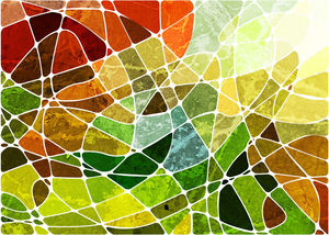 Imagen de plantilla de arte PPT de fondo colorido mosaico