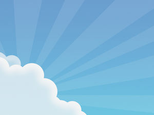 漫画白い雲PPT背景画像のダウンロード