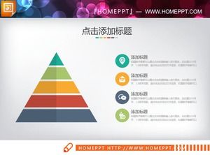 Wykres PPT z hierarchią relacji w kształcie płaskiej piramidy kolorów