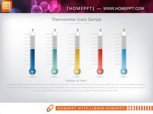 لون مقياس الحرارة PPT الرسم البياني