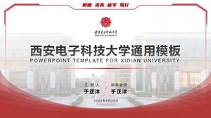 Xidian University 학생 보고서 및 방어 일반 ppt 템플릿