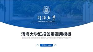 Laporan tesis Universitas Hohai dan template ppt umum pertahanan
