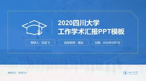 Plantilla ppt de informe académico de trabajo de la Universidad de Sichuan