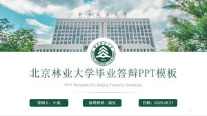 Шаблон PPT защиты диссертации Пекинского университета лесного хозяйства