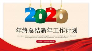 Year-end summary new year work plan festive spring festival theme ppt template