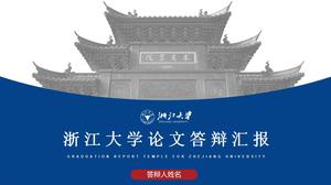 Relatório de defesa de tese da Universidade de Zhejiang modelo ppt geral