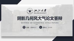 Ombra geometria vento atmosfera cornice completa Zhejiang University modello tesi di difesa ppt
