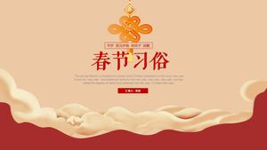 Chinesische Neujahrszollaktivitäten Lebensmittel-Traditionelle Chinesische Neujahrszolleinführung ppt Vorlage