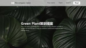 النباتات الخضراء الصغيرة الطازجة مجلة نمط تخطيط مشروع خطة خطة باور بوينت قالب