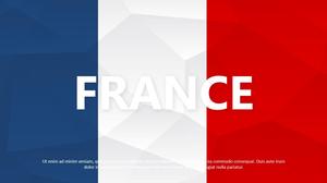 พื้นหลังลมหน้าต่ำทีมฝรั่งเศสธีมฟุตบอลโลกเทมเพลต ppt