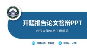 Modelo geral de ppt da Universidade de Wuhan para a resposta de formatura de relatório de abertura